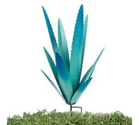 Cactus Green Fake Plant - Tall Artificial Plants Indoors | Metal Agave Plant Sculpture, Metal Flower Garden Statue, Home Yard Decorations Stakes, Plants Outdoor Decor For Outdoors And