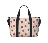 Cactus Green Travel Bags, Weekender Carry On For Women, Sports Gym Bag, Workout Duffel Bag,Overnight, Black, One Size