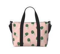 Cactus Green Travel Duffel Bag Carry On Tote Bags For Men,Weekender Overnight Bag,Sports Tote Gym Bag, Black, One Size