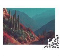 Cactus Growing on A Hillside in Southern California,Rätsel Für Erwachsene 1000pcs (75x50cm),Herausforderungsspiele