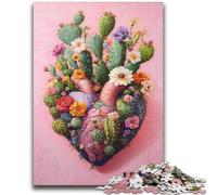 Cactus Heart Jigsaws Puzzles 2000 Pieces for Teenagers Gifts,Educational Games Home Decoration Deal As Gifts for The Whole Family (70X100cm)