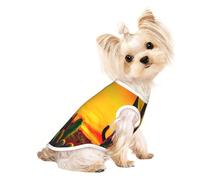 Cactus in Desert Print Dog Shirt Summer Lightweight Pet T Shirts Soft Breathable Stretchy Cats Dogs Tee Shirt