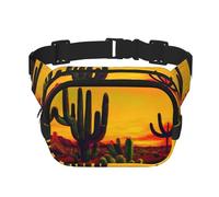 Cactus in Desert Zipper Fanny Pack, Crossbody Bags with Adjustable Strap for Jogging, Cycling
