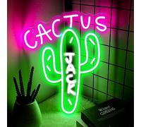 Cactus Jack Neon Signs for Wall Decor Dimmable Green Cactus LED Neon Light for Bedroom Christmas Decoration USB Powerd Plant Light up Hanging Sign for Home Party Kids Birthday Gift 15.7"X11.8"