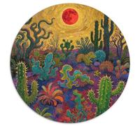 Cactus Jigsaw Puzzles Puzzle for Adults Kids. 1000 Piece Colorful Garden Great Gifts Challenge Toy Educational Games Home Decoration for Adults& Kids Age 14 Years Up 1000pcs (67.5x67.5cm)