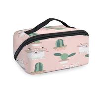 Cactus Llama Cute Travel Makeup Bags for Women Men Girls Boys Llama Wash Pouch Bag Portable Toiletry Cosmetic Toiletries Organizer Shower Bag