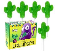 Cactus Lollipops Individually Wrapped - 12 Fiesta Cactus Candy Suckers for Fiesta Party Favors, Cactus Party Favors, Mexican Party, Cinco De mayo, Fiesta Birthday Goodie Bag Stuffer