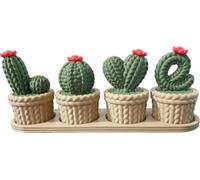 Cactus Love Gift for Her, Birthday Gift for Women, Anniversary Valentines and Christmas, Crochet Knitted Style Home Ornaments.