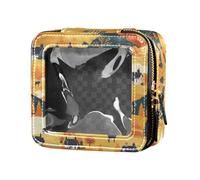 Cactus Many Illusion Leather Clear Makeup Bag Travel Toiletry Pouches Cosmetic Containers for Women Girls, Wild West Western Scotland, One Size