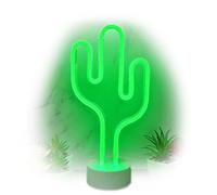 Cactus Neon Light Night Light with Stand Room Decor, Battery Operated Cactus Lamps Light up Neon Signs Children's Room,Bedroom,Wedding,Party