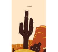 Cactus Notebook Journal A5: Sahara Desert Cactus Themed Stationery Accessories Gifts, Desert Cactus Notepad Sketchbook for Writing Notes Drawing Sketching, 120 Lined Pages 6"x9"