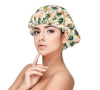 Cactus Potted Print Satin Silk Bonnet for Sleeping Women, Adjustable Double Layer Satin Hair Bonnet Night Sleep Cap for Curly Hair
