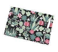 Cactus Print Anti-Oil Heat-Resistant Placemat 12x18in (Set Of 6) - Elegant, Durable, Diy Custom Print Dining Table Décor