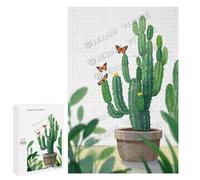 Cactus Puzzles for Adults 1000 Pieces, Watercolor Cacti Plant Puzzle, Hard Challenge Flower Art Puzzles as Home Decor