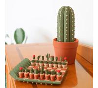 Cactus Roll-Up Chess Set, Unique 3D Print Travel Chess Game, Portable Decorative Chess Board for Home, Office, Parties, Collectors and Seasonal Occasions