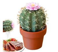 Cactus Salt and Pepper Shaker, Salt and Pepper Grinder, Leak-Proof Seasoning Jars Mill Shakers Storage Bottle, Refillable Funny Cactus Decor for Home Kitchen
