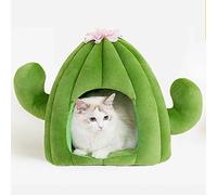 Cactus Shape Cat House - Indoor Bed with Removable Foam Cushion - Pet Tent Cave for Puppies, Rabbits, Guinea Pigs, Hedgehogs and Other Small Animals