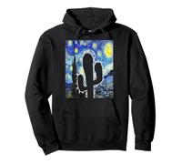 Cactus Starry Night Cacti Lovers Cactus Succulents Pullover Hoodie