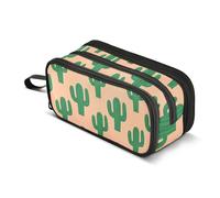Cactus Succulent Plant Pink Pencil Case Large Capacity Pencil Pouch with Zipper Portable Aesthetic Pen Bag Office Stationery Organizer School Supplies for Women Adult Teen Girl Boy Men