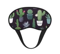 Cactus Succulent Plant Print Sleep for Adults Comfortable Eye Mask for Travel Camping Light Blocking Nap Cover