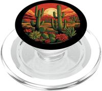 Cactus Succulent Plant Retro Cacti PopSockets PopGrip for MagSafe