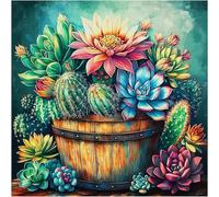 Cactus Succulent Plants 300 Piece Jigsaw Puzzles for Adults 35x35cm, adult jigsaw puzzles 300 Pieces, Challenging&Brainteasing Puzzle Family Games, Beautiful Decoration puzzle