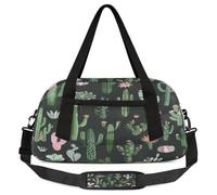 Cactus Succulents Pattern Kids Travel Duffle Bag Weekender Overnight Bag for Boy Girls Carry On Travel Bag Workout Duffel Bag