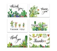 Cactus Thank You Cards 36 Pack Succulent Thank You Cards with Envelopes 4 × 6 Inch Watercolor Assorted Cactus Thank You Cards for Wedding, Bridal Party, Baby Shower, Graduation, Greeting