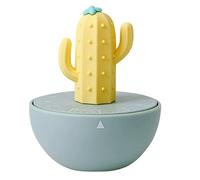 Cactus Time Manager, Soft Rubber Mechanical Timer, 60-Minute Wind Up Countdown, Fun Plant Design for Study, Desk Decor Portable Timer(Gelb)