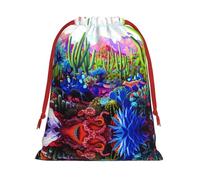 Cactus Tropical Animal Fox Snake Pig Christmas Drawstring Gift Bags Large Size Xmas Goody Wrapping Bags Valentine Favors Party