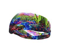 Cactus Tropical Animal Fox Snake Pig Sports Headbands Moisture Wicking Athletic Terry Cloth Sweatband Sweat Absorbing Head Band