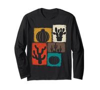 Cactus Vintage Collage Succulent Lover Gardener Long Sleeve T-Shirt