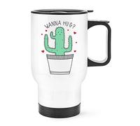 Cactus Wanna Hug Travel Mug Cup with Handle