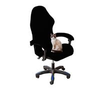 CACXKEP Gaming Chair Covers Slipcovers with Armrest Covers Office Desk Chair Cover Computer Chair Cover Stretch Gamer Chair Cover Cat Scratch Proof,Black