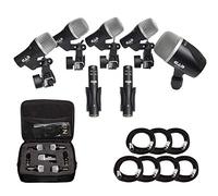 CAD Audio Stage7 Premium 7-Piece Drum Instrument Mic Pack With Vinyl Carrying Case & 7 - 25' XLR Cables