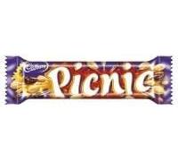 Cad.burrys Pic-Nic Chocolate Bars - Crunchy Wafer, Chewy Caramel, Roasted Peanuts & Crispy Rice Covered in Milk Chocolate - 24 x 48g Bars