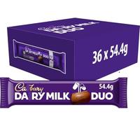 Cad-bury Dairy Milk Chocolate Bar Duo 54.4g (Pack of 36 Bars) New Stock | Cad/bury Dairy Milk Duo. Extra Smooth & All time Favourite Classic Dairy Milk Duo | Sold by Essential Products