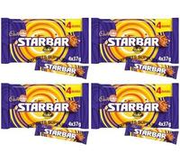 Cad Dairy Milk Bars Multipack Wispa, Caramel, Picnic, Boost, Flake, Fudge, Twirl, Starbar, Milk Chocolate Perfect for Sharing for Christmas & New Year (x4, StarBar Bar 4 Pack)