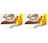 Cad Dairy Milk Bars Multipack Wispa, Caramel, Picnic, Boost, Flake, Fudge, Twirl, Starbar, Milk Chocolate Perfect for Sharing for Christmas & New Year (x2, Galaxy Ripple 4 Pack)