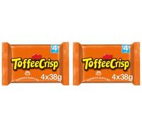 Cad Dairy Milk Bars Multipack Wispa, Caramel, Picnic, Boost, Flake, Fudge, Twirl, Starbar, Milk Chocolate Perfect for Sharing for Christmas & New Year (x2, ToffeeCrisp Bar 4 Pack)