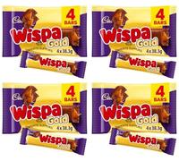 Cad Dairy Milk Bars Multipack Wispa, Caramel, Picnic, Boost, Flake, Fudge, Twirl, Starbar, Milk Chocolate Perfect for Sharing for Christmas & New Year (x4, Wispa Gold Bar 4 Pack)