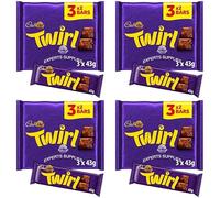 Cad Dairy Milk Bars Multipack Wispa, Caramel, Picnic, Boost, Flake, Fudge, Twirl, Starbar, Milk Chocolate Perfect for Sharing for Christmas & New Year (x4, Twirl Bar 3 Pack)