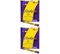 Cad Dairy Milk Bars Multipack Wispa, Caramel, Picnic, Boost, Flake, Fudge, Twirl, Starbar, Milk Chocolate Perfect for Sharing for Christmas & New Year (x2, Flake Bar 4 Pack)