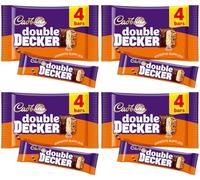 Cad Dairy Milk Bars Multipack Wispa, Caramel, Picnic, Boost, Flake, Fudge, Twirl, Starbar, Milk Chocolate Perfect for Sharing for Christmas & New Year (x4, Double Decker 4 Pack)