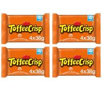 Cad Dairy Milk Bars Multipack Wispa, Caramel, Picnic, Boost, Flake, Fudge, Twirl, Starbar, Milk Chocolate Perfect for Sharing for Christmas & New Year (x4, ToffeeCrisp Bar 4 Pack)