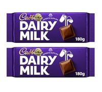 Cad Dairy Milk Chocolate Bar 180g Classic Milk Range Made For Chocolate Lovers Everywhere | Delightful Treats | Gift for All Occasions, Suitable For Vegetarians (x2)