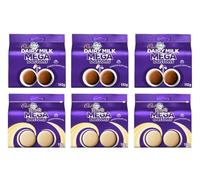 Cad Dairy Milk Mega Buttons & White Chocolate Mega Buttons Giant Chocolate Buttons For Sharing, 192 g (Pack of 6) Perfect For Treat Sharing and Gifting For Everyone