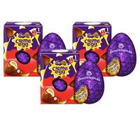 Cad Dairy Milk, Twirl, Crunchie, Wispa, Mini Eggs, Creme, Caramel, Buttons, Marvellous Creations, Chocolate Egg - Easter Gift for Kids, Easter Egg Hunts 2026 (Pack Of 3, Creme Egg)