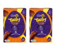 Cad Dairy Milk, Twirl, Crunchie, Wispa, Mini Eggs, Creme, Caramel, Buttons, Marvellous Creations, Chocolate Egg - Easter Gift for Kids, Easter Egg Hunts 2026 (Pack Of 2, Twirl Orange)