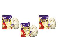 Cad Dairy Milk, Twirl, Crunchie, Wispa, Mini Eggs, Creme, Caramel, Buttons, Marvellous Creations, Chocolate Egg - Easter Gift for Kids, Easter Egg Hunts 2026 (Pack Of 3, White Creme Egg)